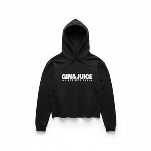 Gin‎ Juice By Dre & Snoop Black Cropped Hoodie Sweatshirt Women Med Streetwear